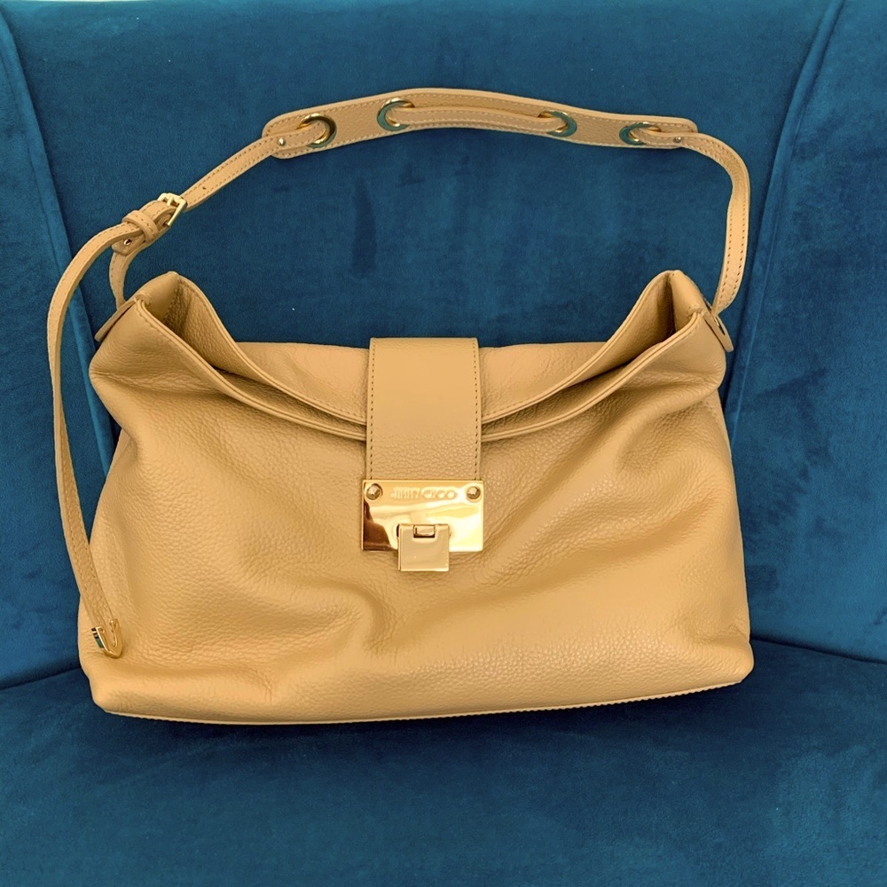 Jimmy Choo “Rachel” Leather Calfskin Hobo Bag